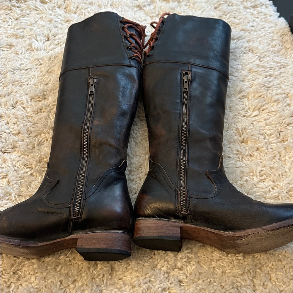 FREEBIRD CYN dark brown leather boots 9 - Picture 8 of 11
